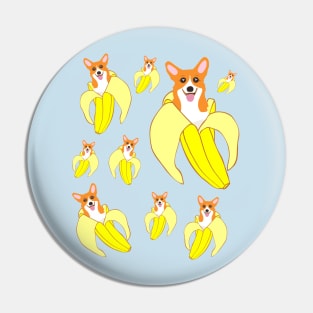 banana corgi pattern Pin
