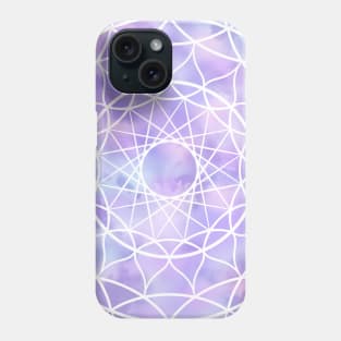 Purple Pastel Mandala Namaste Boho Tie Dye Phone Case