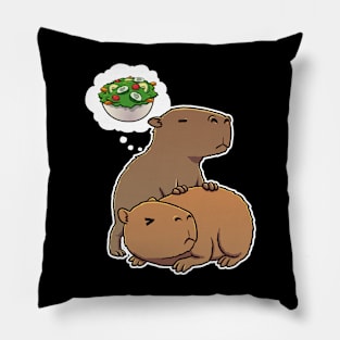 Capybara thinking about Salad Pillow