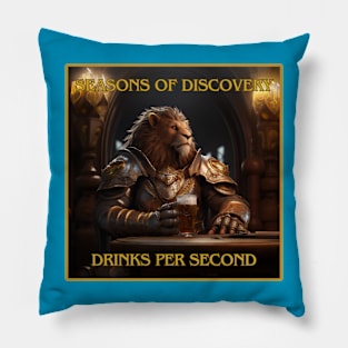 Seasons of Discovery - Drinks Per Second - Lion Pillow