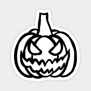 Scary Creepy Pumpkin Magnet