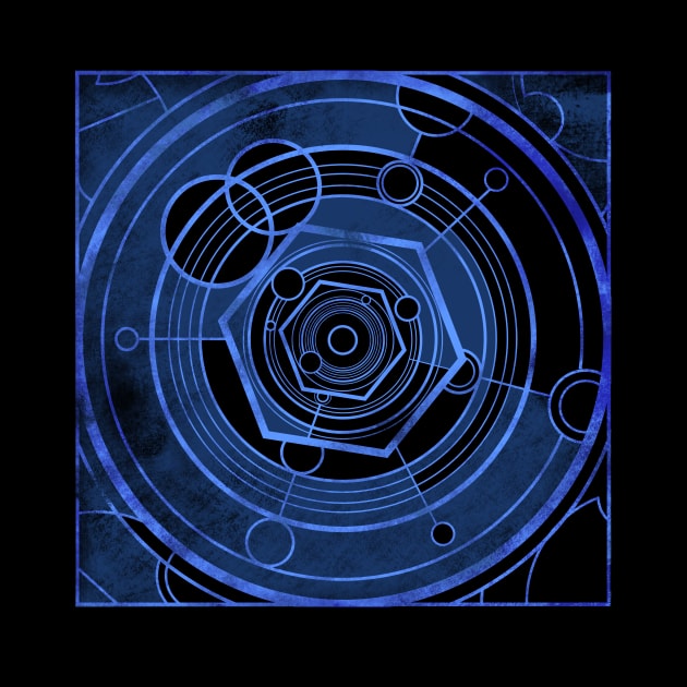 Weathered Clockwork - Blue (Gallifreyan inspired) by Circulartz