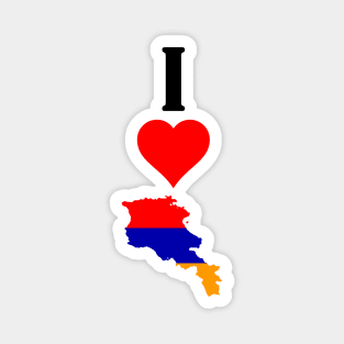 I Love Armenia Vertical I Heart Armenia Country Flag Map Magnet