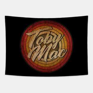 arjunthemaniac, circle retro faded TobyMac Tapestry