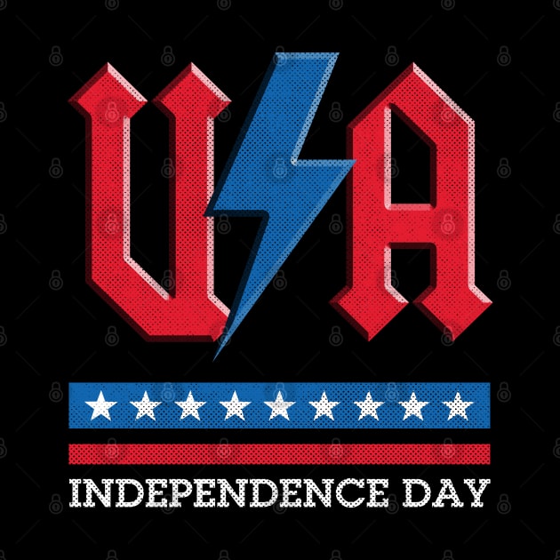 independence day USA rock n roll thunder lightning style by opippi