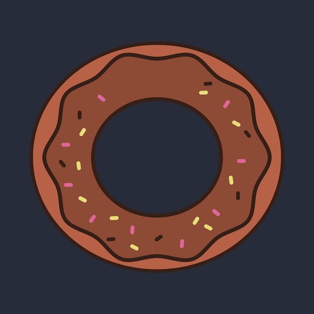 Chocolate Doughnut Pastry with Sprinkles by InkyArt