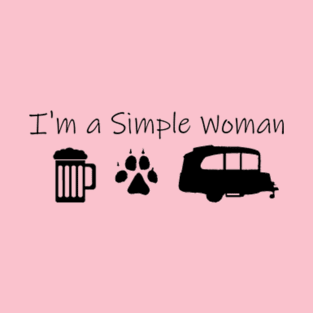 Airstream Basecamp "I'm a Simple Woman" - Beer, Dogs & Basecamp T-Shirt