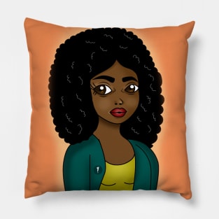 cute melanin babe Pillow