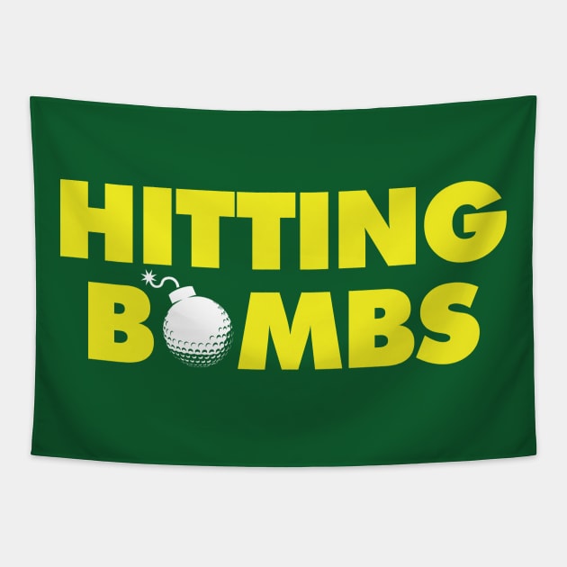 Hitting Bombs - Green Tapestry by KFig21