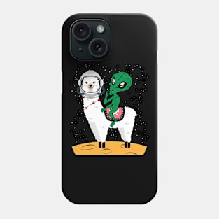 Llama Alien - Funny Animal Pun Joke Lover Spacecraft Lover Phone Case