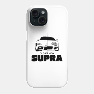 Old vs New Supra Black Outline Phone Case