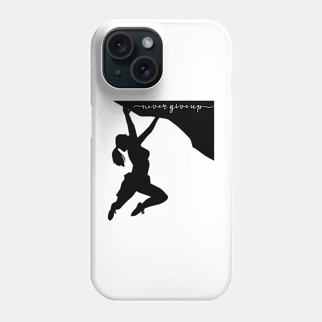 Never give up Phone Case by Random Designs