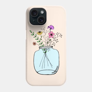 Floral Mason Jar Phone Case