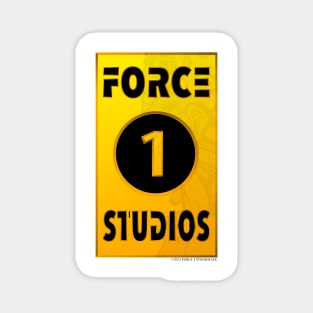 Force 1 Studios Gold Bar Logo (Light Shirts) Magnet
