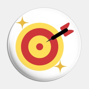 red yellow target archery design Pin