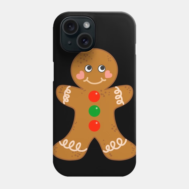 Holiday Gingerbread Man Christmas Cookie Baking Love Phone Case by notsniwart