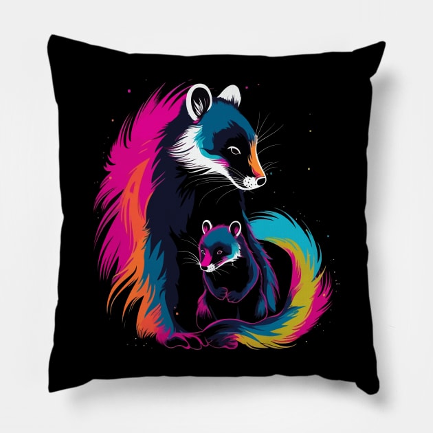 Skunk Mothers Day Pillow by JH Mart