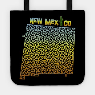 New Mexico State Outline Desert Themed Maze & Labyrinth Tote