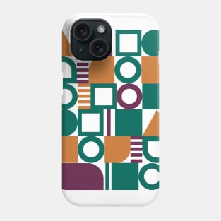 Geometric pattern green bold bright Phone Case