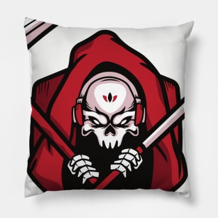 Fantasy Scythe Skeleton Pillow