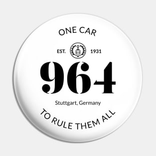 964 - One Car To Rule Them All - White Pin