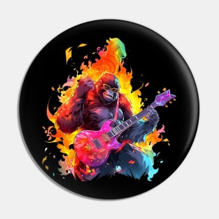 gorilla guitarist Pin