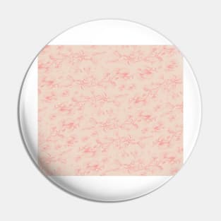 Red & Beige Pohutukawa flower pattern Pin