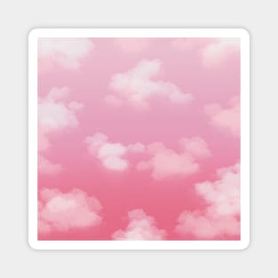 Beautiful Pink Sky with clouds Magnet