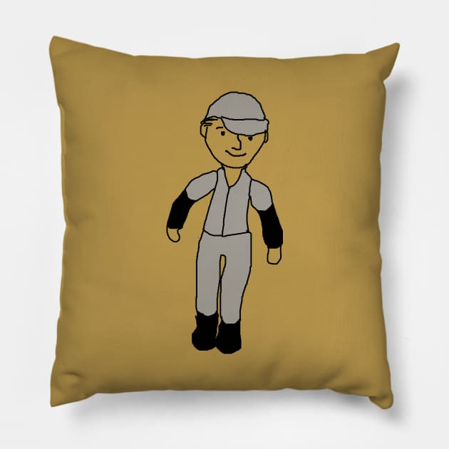 Baseball Player Pillow by BKMuir