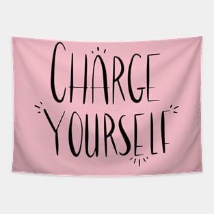 Charge Yourself (Black) Tapestry