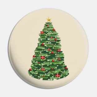 Christmas Tree of Books Pin