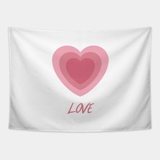 Preppy Love Heart Design Maximalist Y2k Tapestry