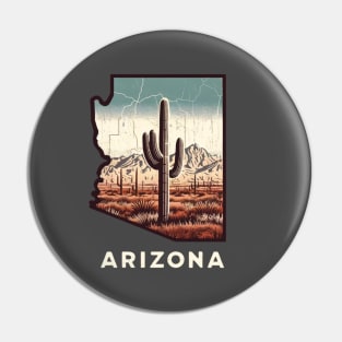 ARIZONA STATE MAP USA Pin