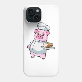 Pig as Chef with Platter & Cake Phone Case