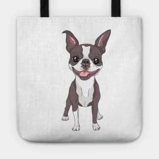 Smiling dog Boston Terrier Tote