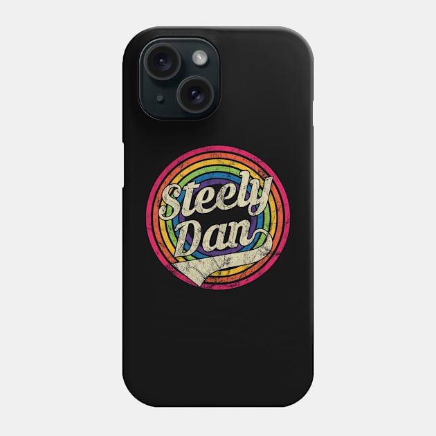 Steely Dan - Retro Rainbow Faded-Style Phone Case by MaydenArt