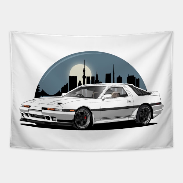 Toyota Supra MK3 A70, JDM car Tapestry by T-JD