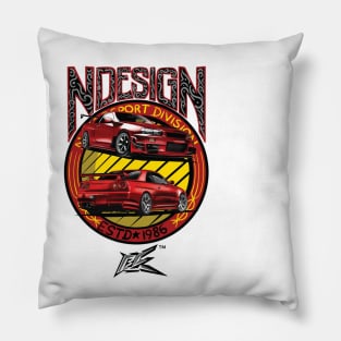 nissan skyline gtr r34 red Pillow