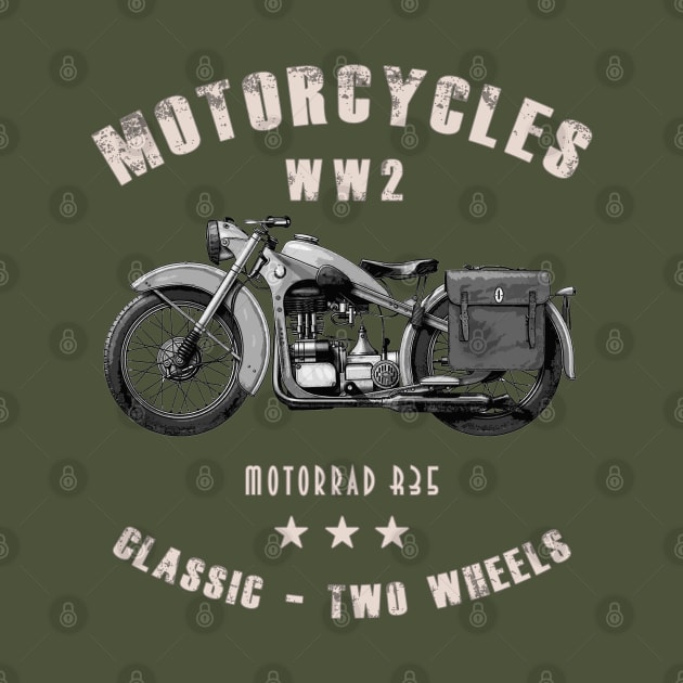 Motorrad R35 Retro Vintage Motorcycle WW2 by Jose Luiz Filho