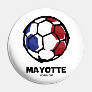 Mayotte Football Country Flag Pin