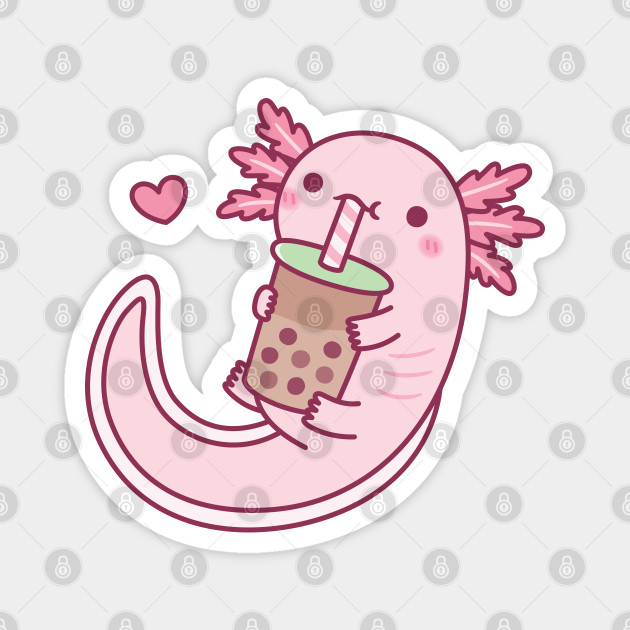 Cute Axolotl Loves Boba Tea - Cute Axolotl - Mug