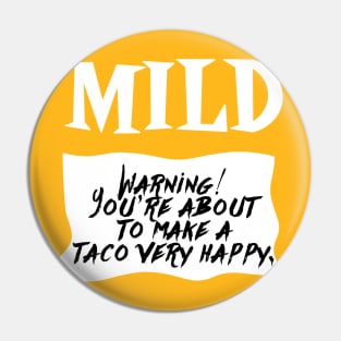 Mild Hot Sauce Packet Halloween Quick and Easy Costume Pin