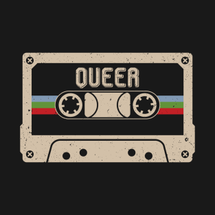 Personalized Queer Name Birthday Vintage Cassette Tape T-Shirt