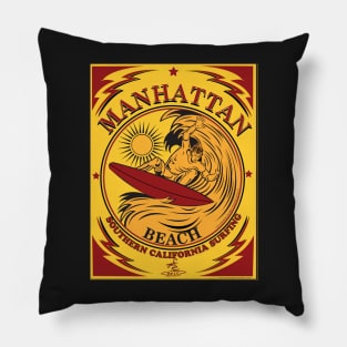 MANHATTAN BEACH CALIFORNIA SURFING Pillow