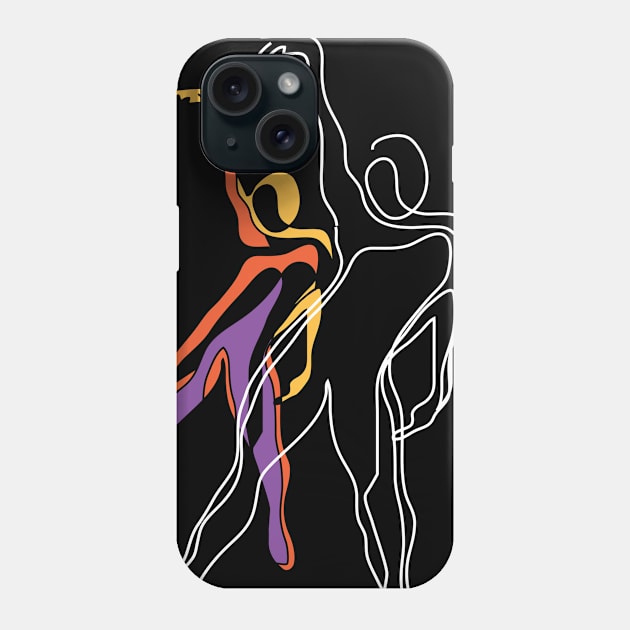 Abstract Creative Colorful Dancers Phone Case by jazzworldquest