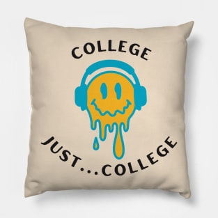 College...Just College - Blue/Yellow Pillow