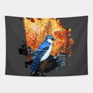 Blue Jay Life Tapestry