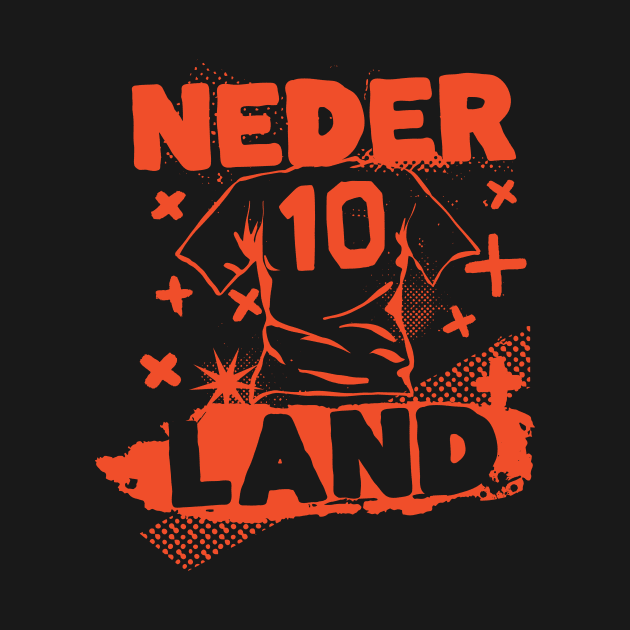 Vintage Netherlands Football // Retro Grunge Dutch Soccer by SLAG_Creative