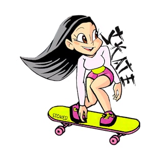 Stoked Skater Girl T-Shirt