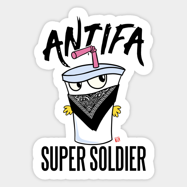 Antifa Super Soldier Antifa Sticker Teepublic